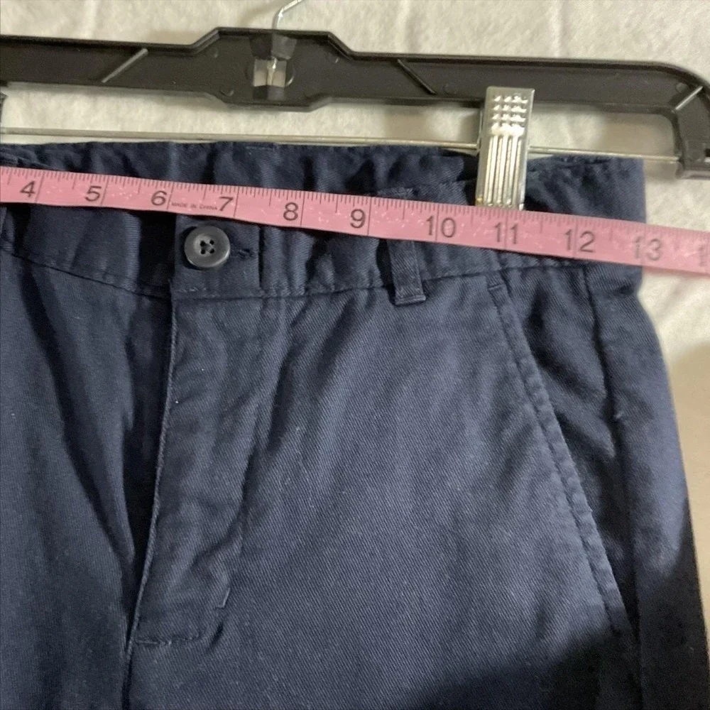 Nautica School Uniform Pants Boys 10 Blue Twill Adjustable‎ Waist Stretch Cotton